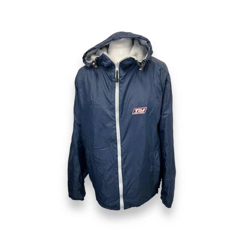 Tommy Hilfiger Jeans Mens Reversible Performance Jacket with Hood VTG Y2K S